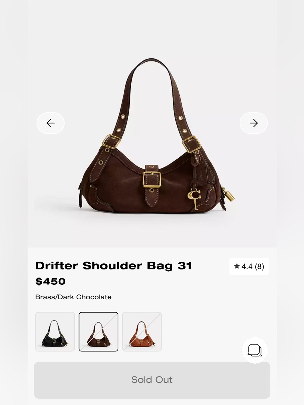 Coach Drifter Shoulder bag 31 NWT